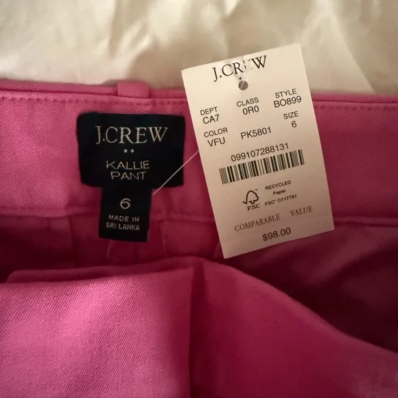 J. Crew 2pc Pink Pantsuit with Notched Lapels and Relaxed Fit - Picture 5 of 5